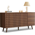 60 Inch Dark Brown Buffet Cabinet