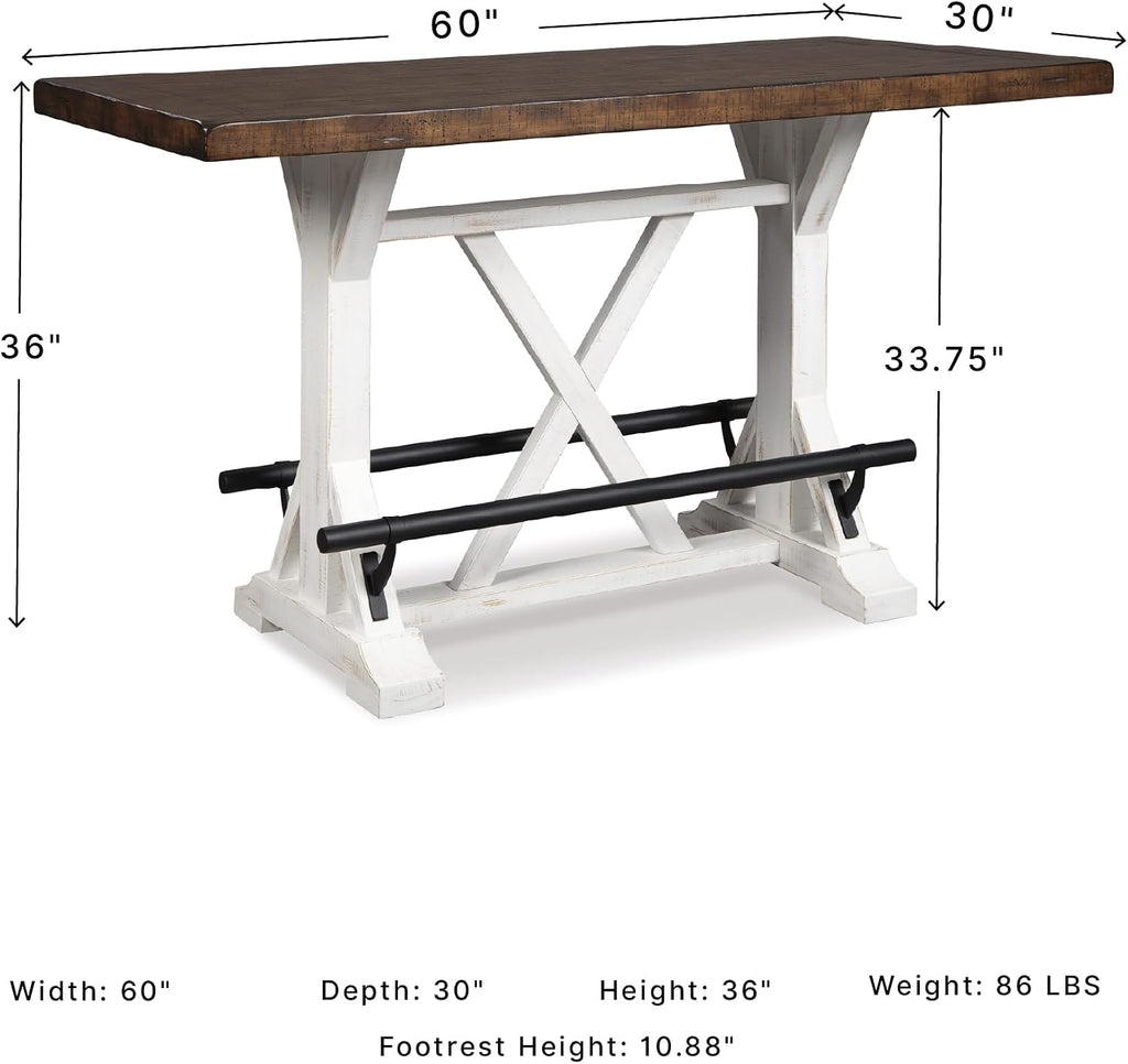 White Counter Height Dining Table