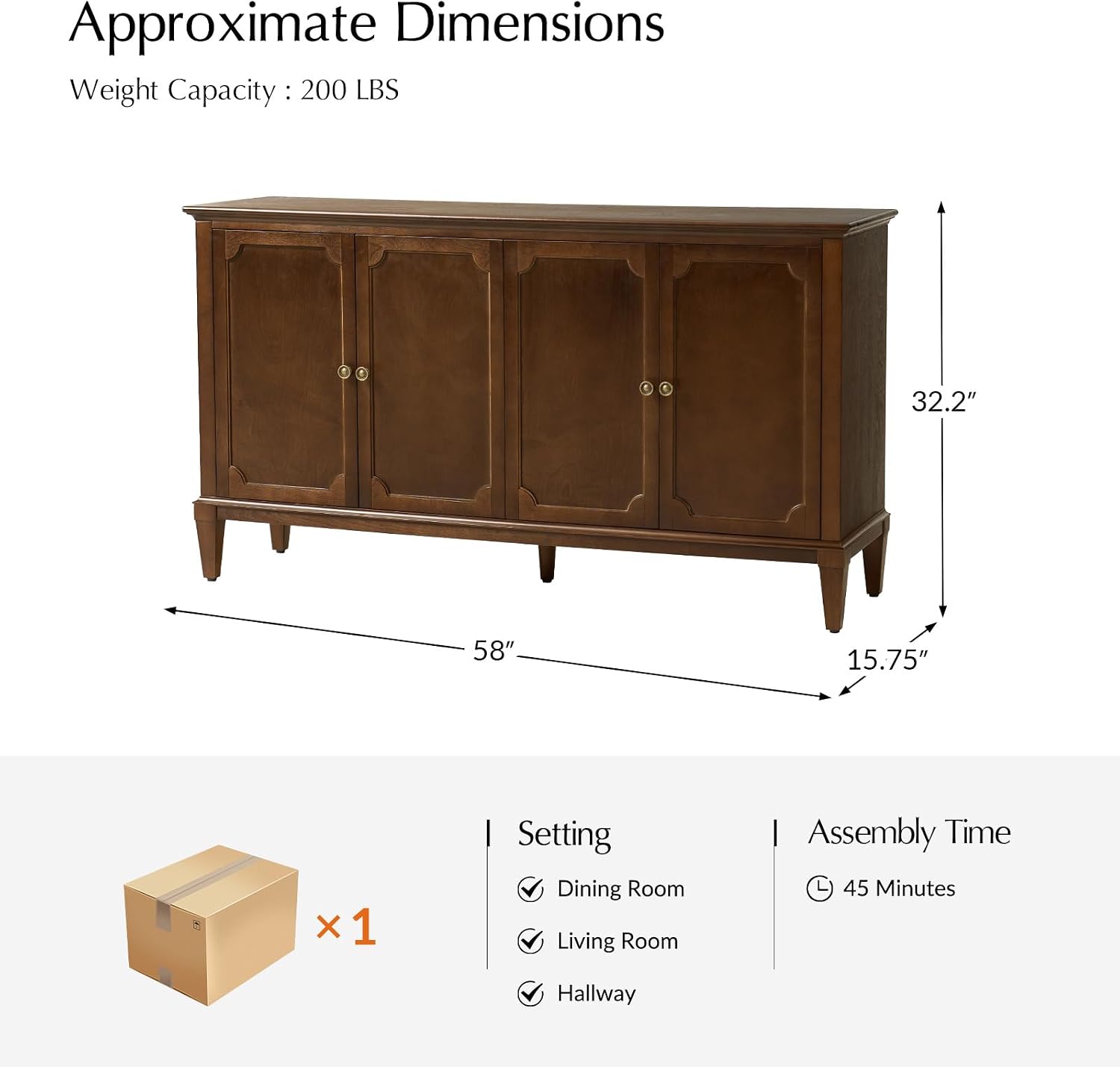 Mid‑Century Modern Sideboard Cabinet