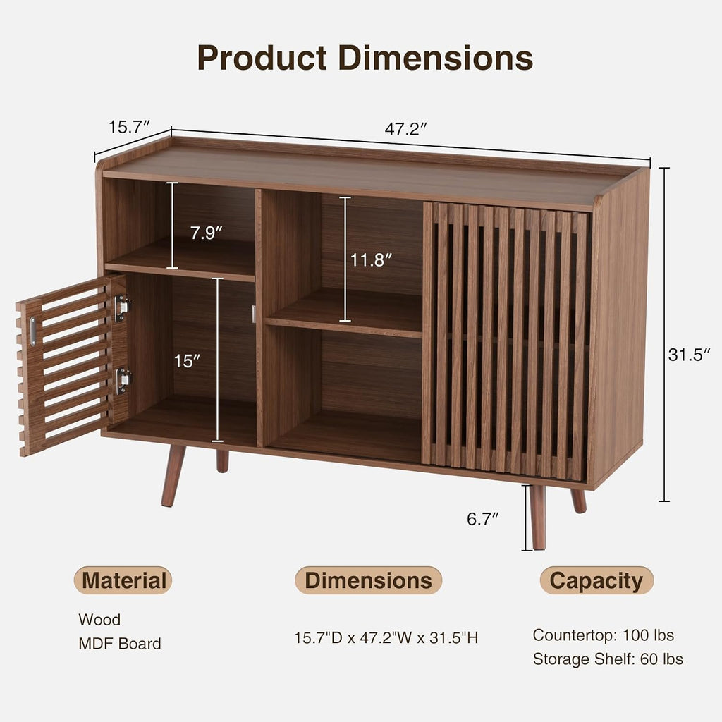 Mid‑Century Buffet Cabinet