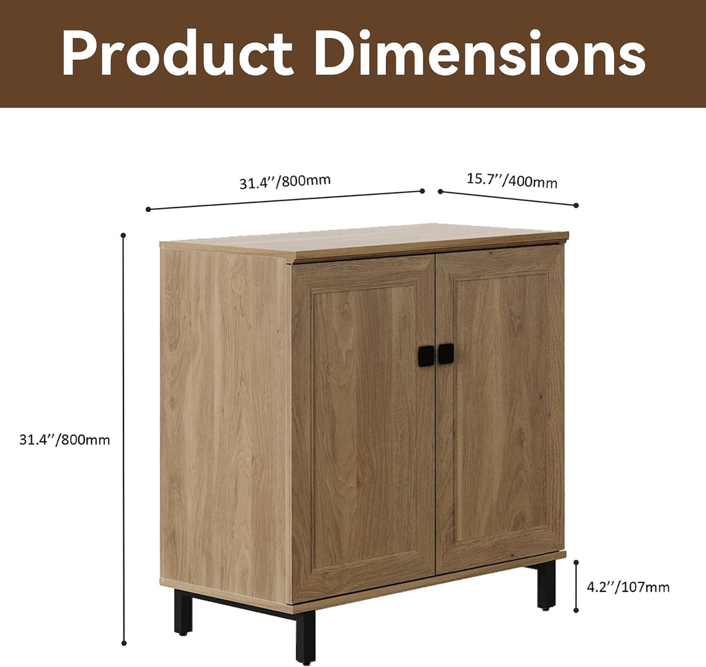 Oak Farmhouse Sideboard Cabinet