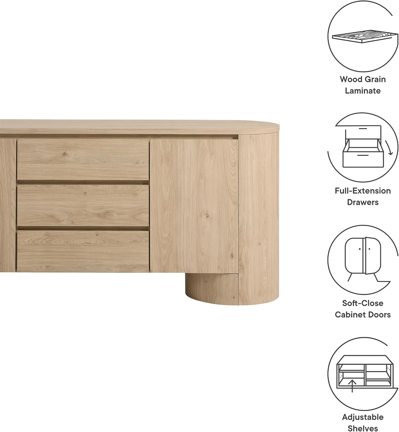 Duval Hickory Frost Sideboard