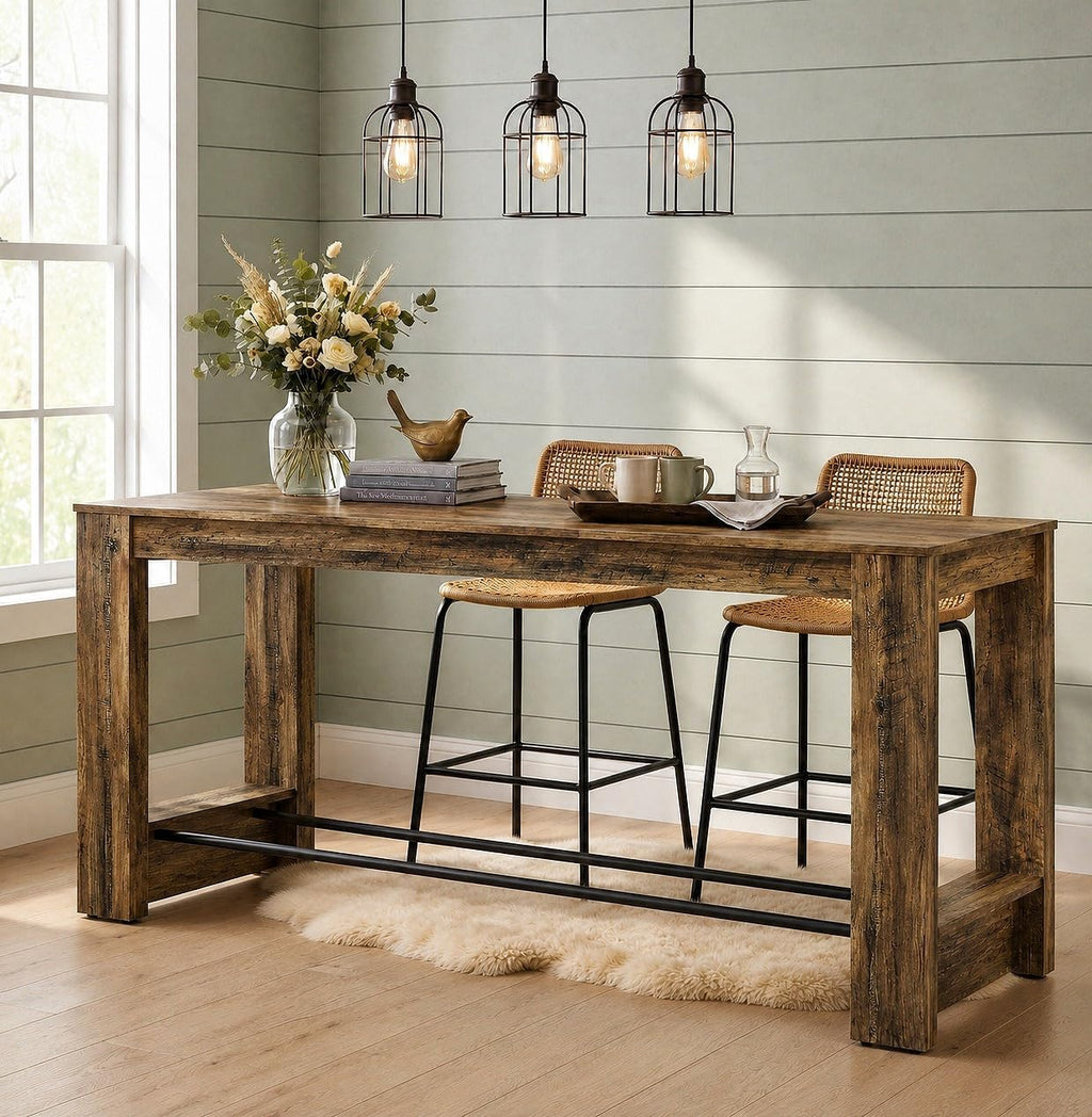 High Top Brown Bar Table