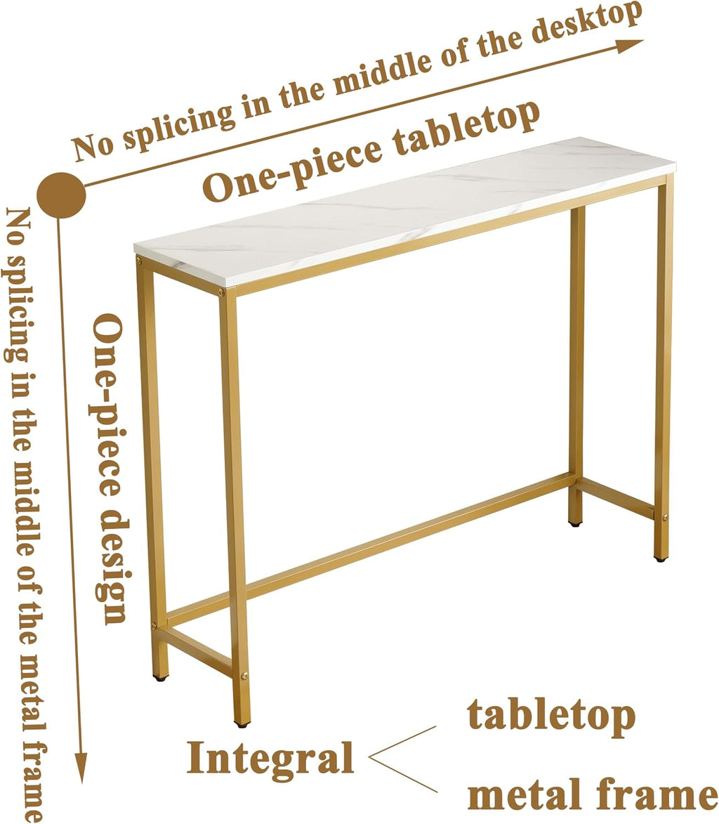 White‑Gold Faux Marble Console Table  今天 10:13