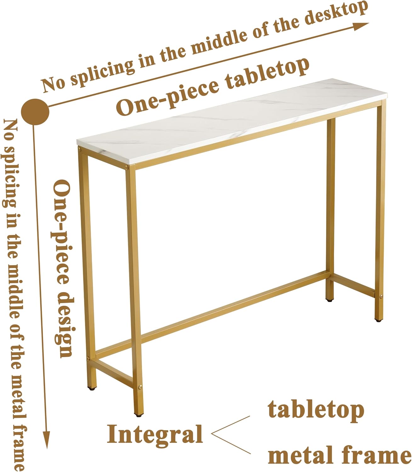 White‑Gold Faux Marble Console Table  今天 10:13