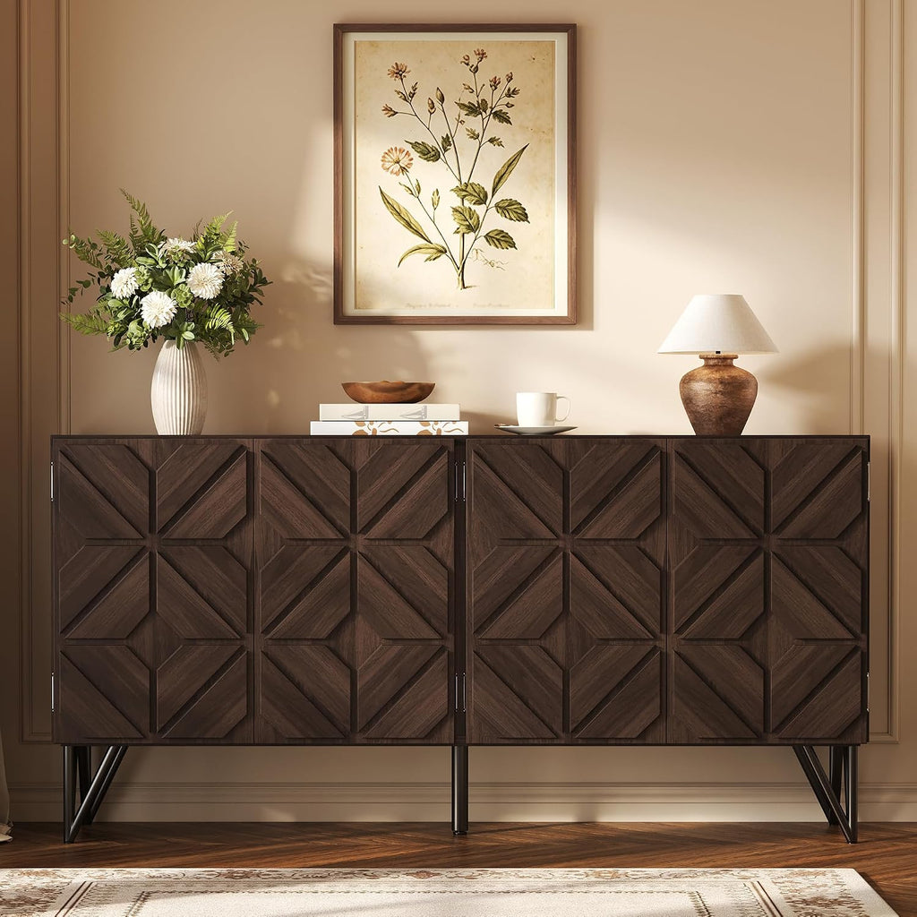 Dark Walnut Buffet Cabinet