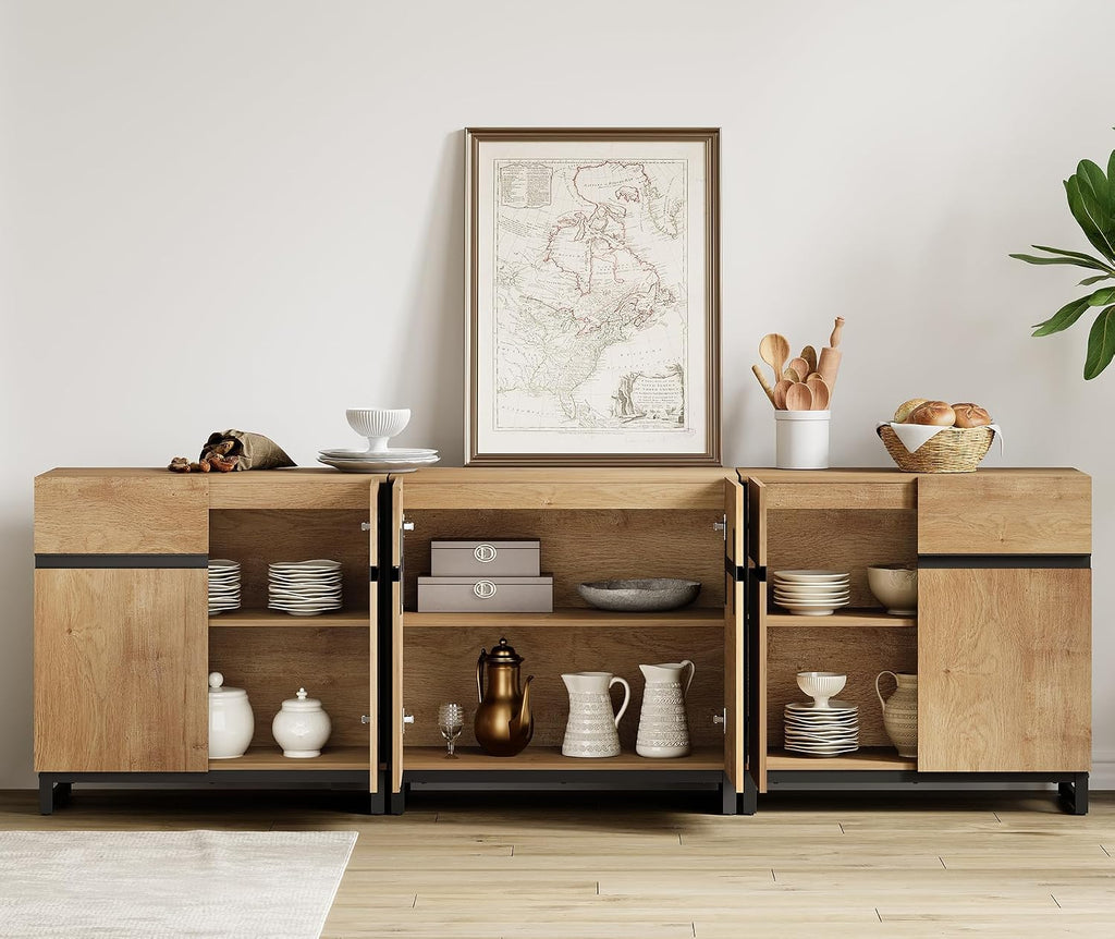 Oak Sideboard Buffet Cabinet