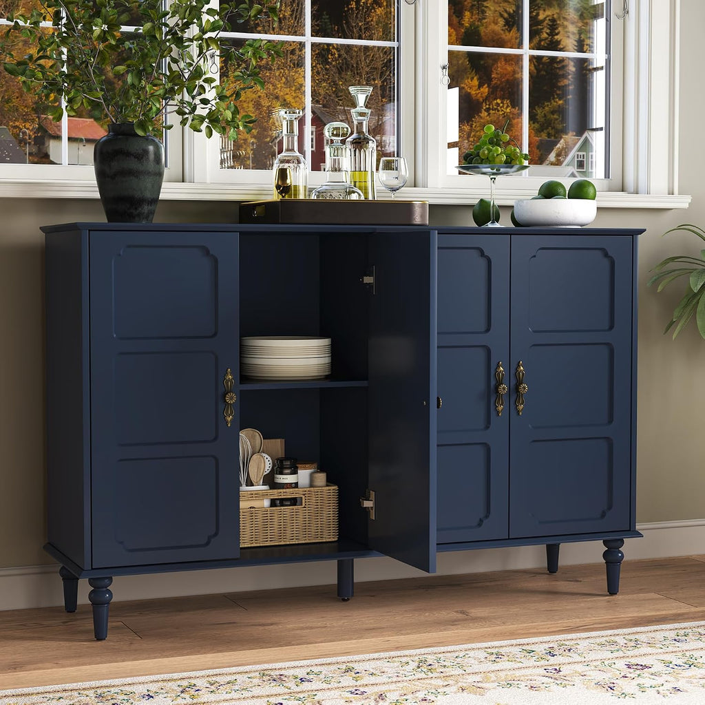55 Inch Mid Century Sideboard Buffet Cabinet