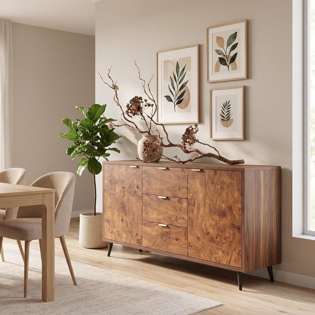 Walnut Buffet Cabinet