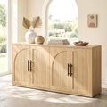 Fluted Oak Mid‑Century Sideboard