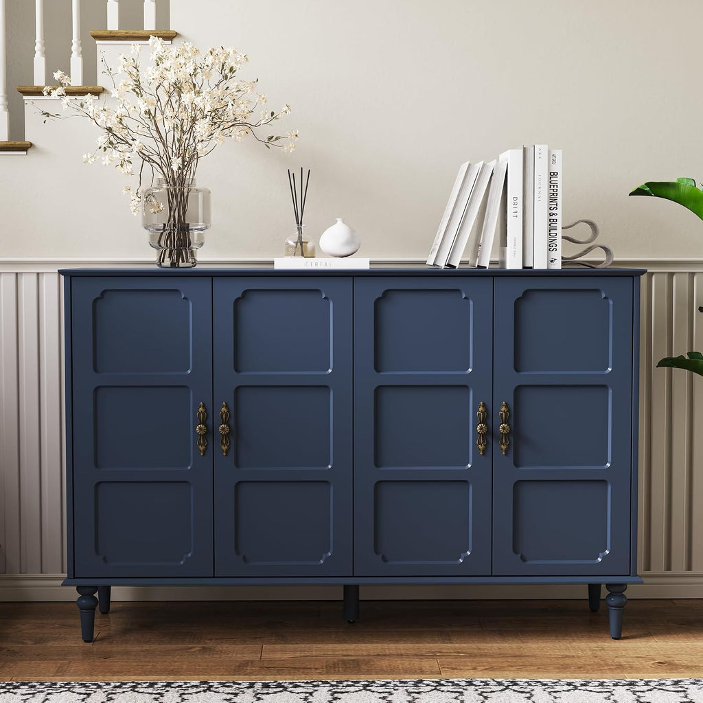 55 Inch Mid Century Sideboard Buffet Cabinet