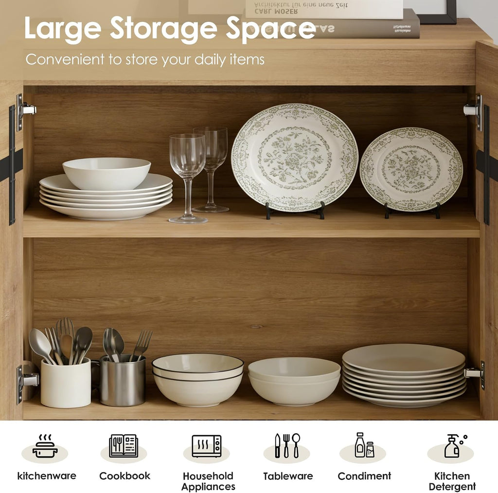 Oak Sideboard Buffet Cabinet