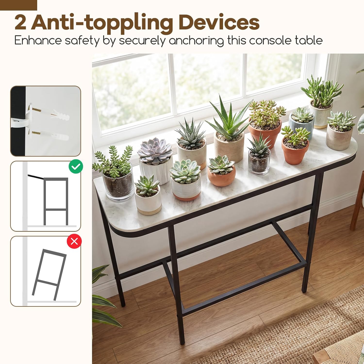 Gray‑Black Sintered Stone Console Table