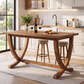 59 Inch Solid Wood Counter Height Table