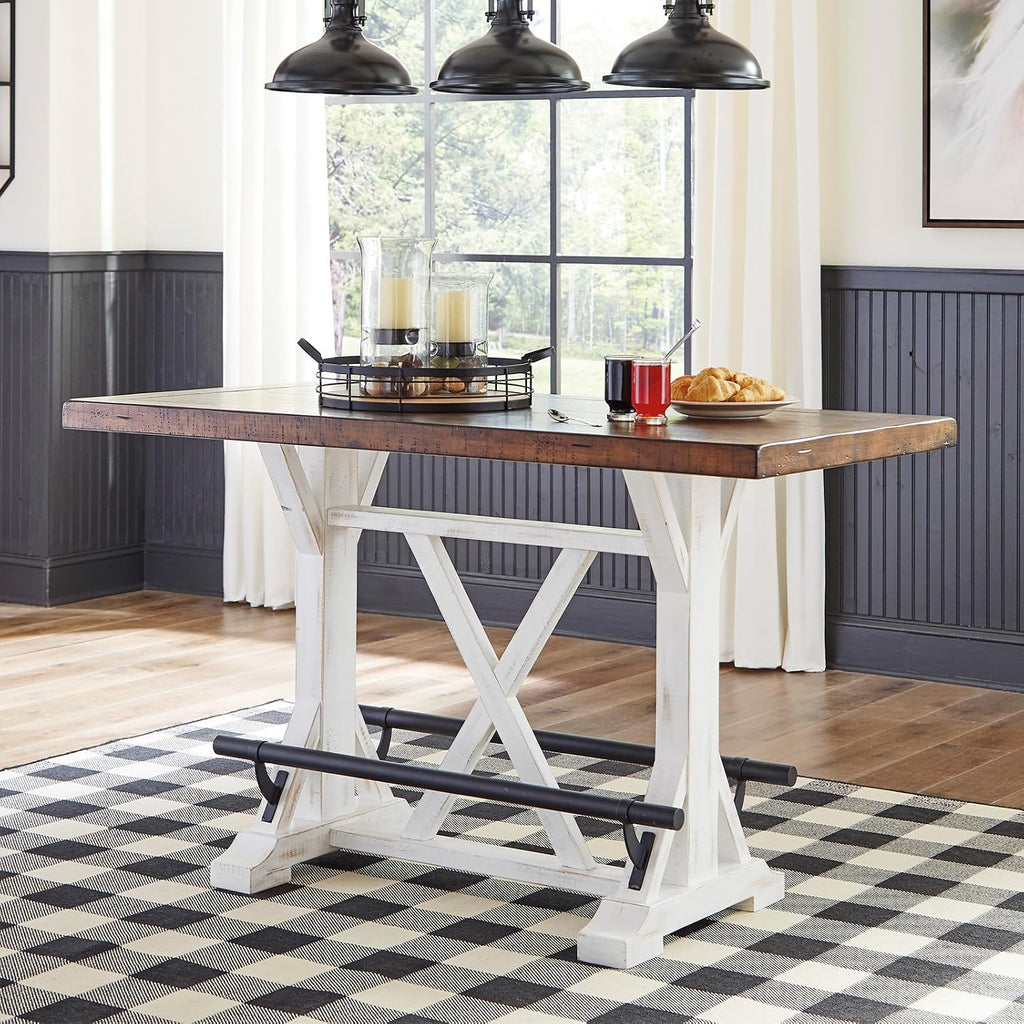 White Counter Height Dining Table