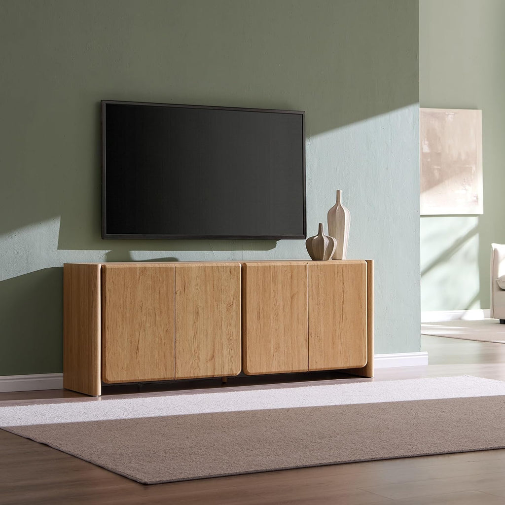 66" Natural Modern Sideboard Cabinet