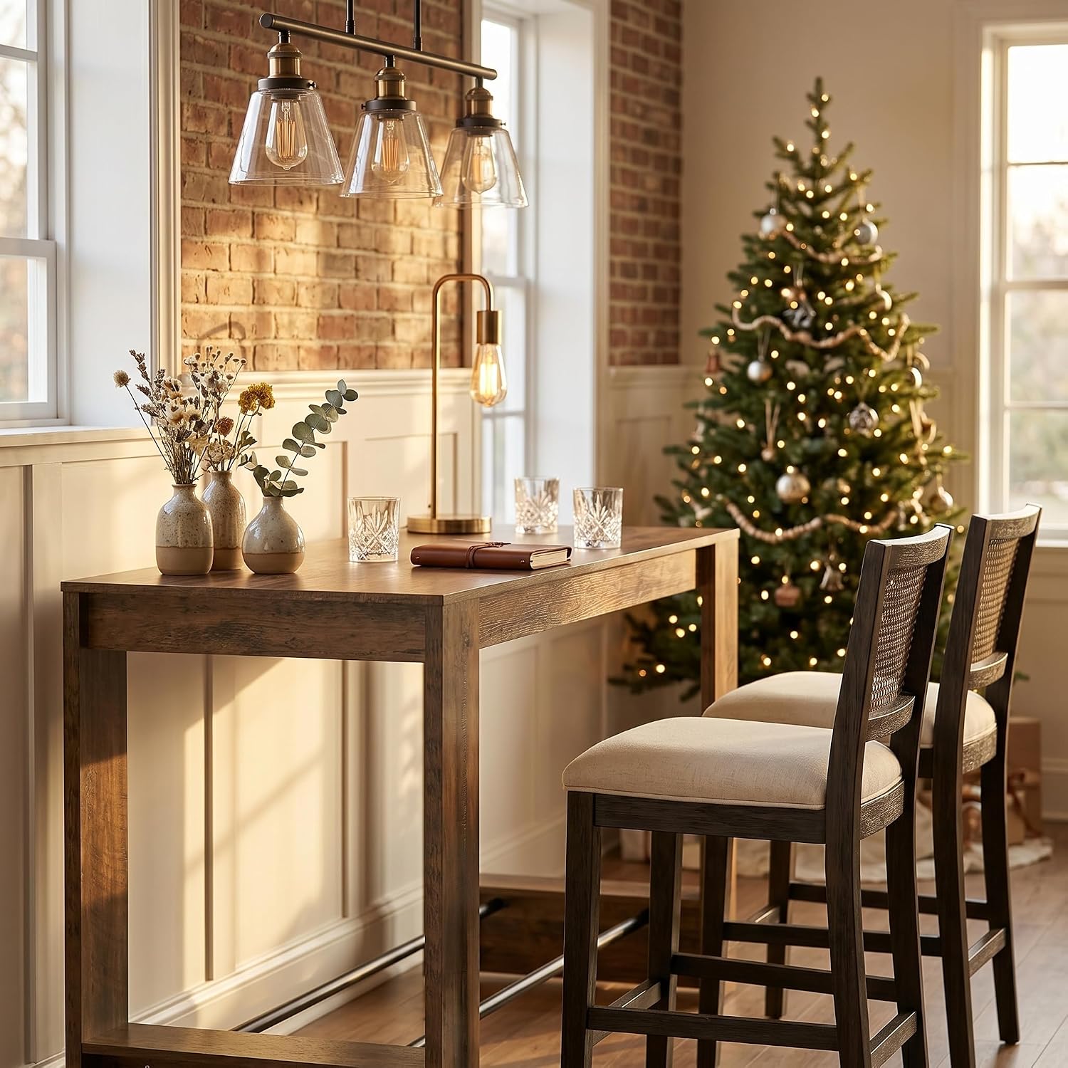 High Top Brown Bar Table