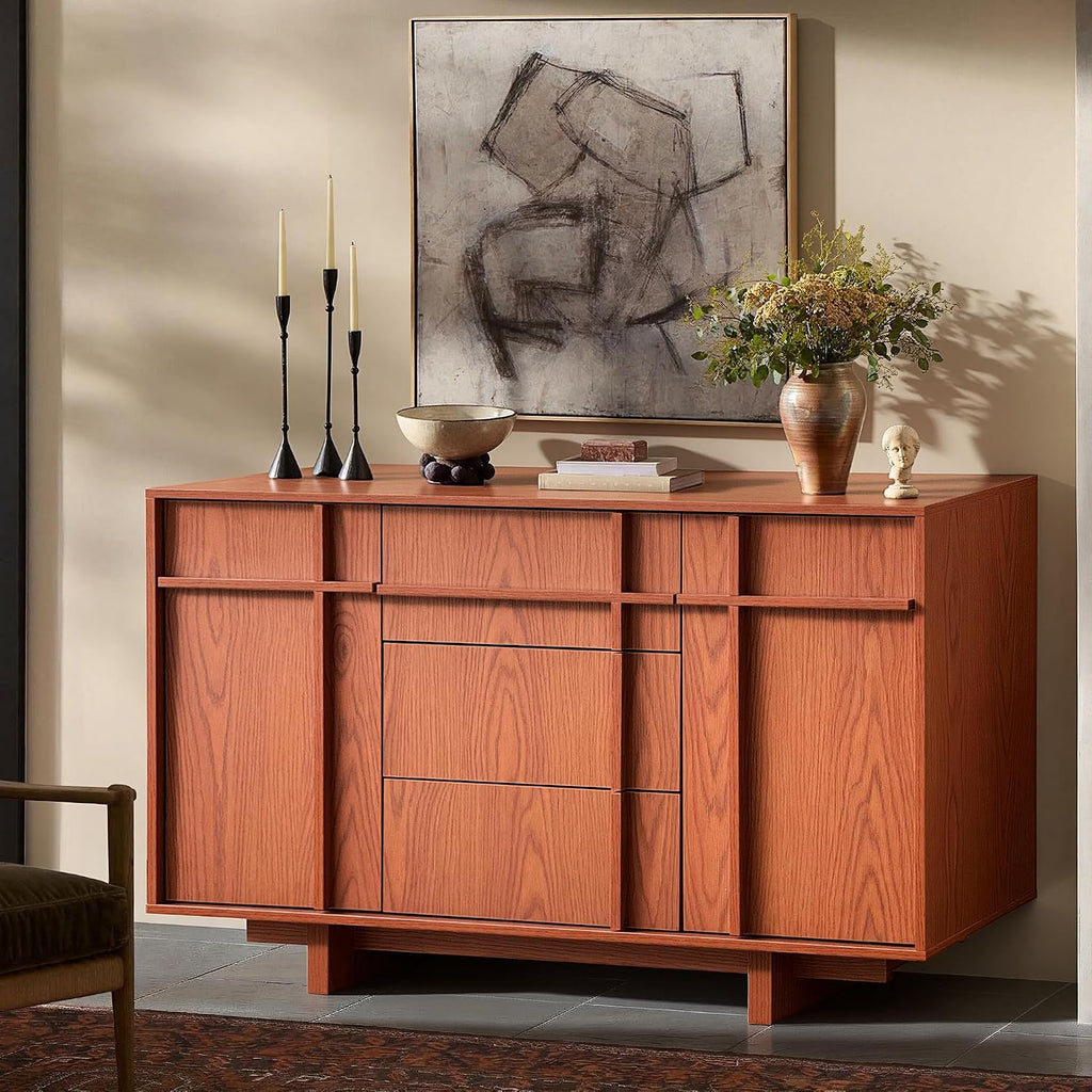 47.2 Inch Cherry Buffet Cabinet