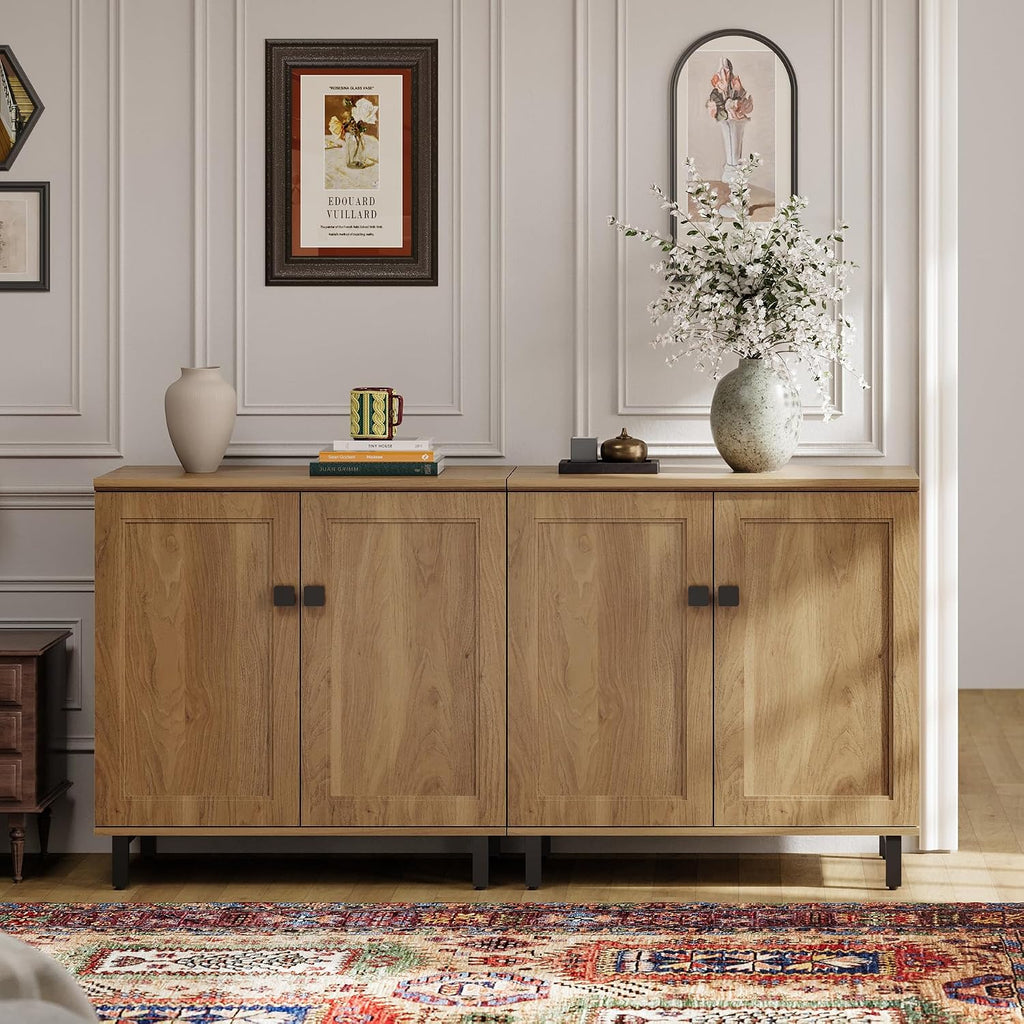 Oak Farmhouse Sideboard Cabinet