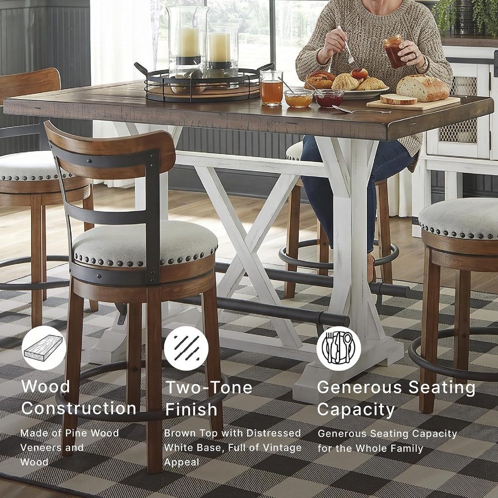 White Counter Height Dining Table
