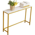 White‑Gold Faux Marble Console Table  今天 10:13